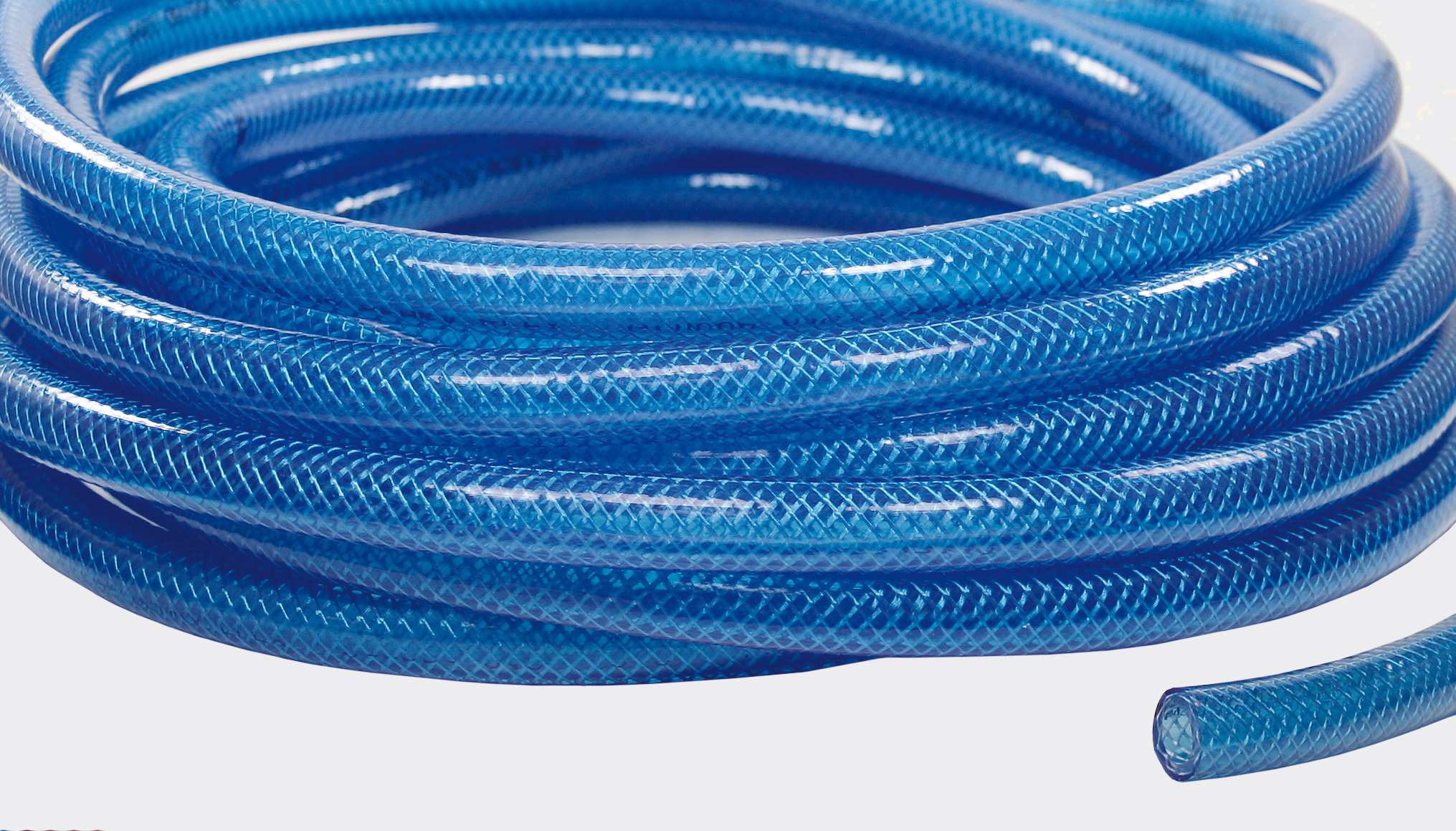 Verstevigde PVC slang blauw, binnendiameter 9mm, 13mm 