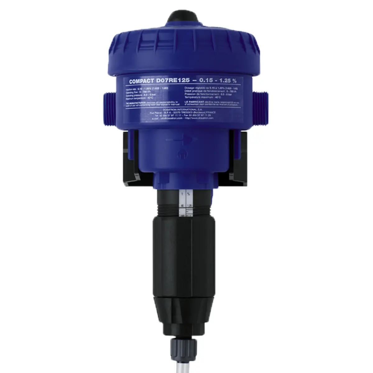 Dosatron D07RE125 – Doseerpomp regelbaar van 0,15 tot 1,25%102:374