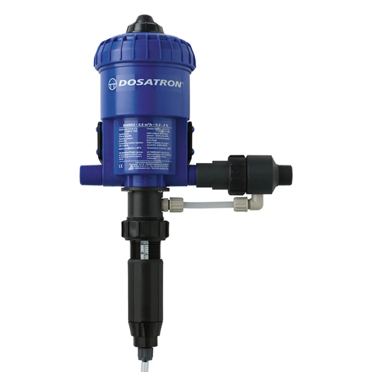 Dosatron D25RE2-IE – Doseerpomp regelbaar van 0.2 tot 2 % met externe injectie106:390