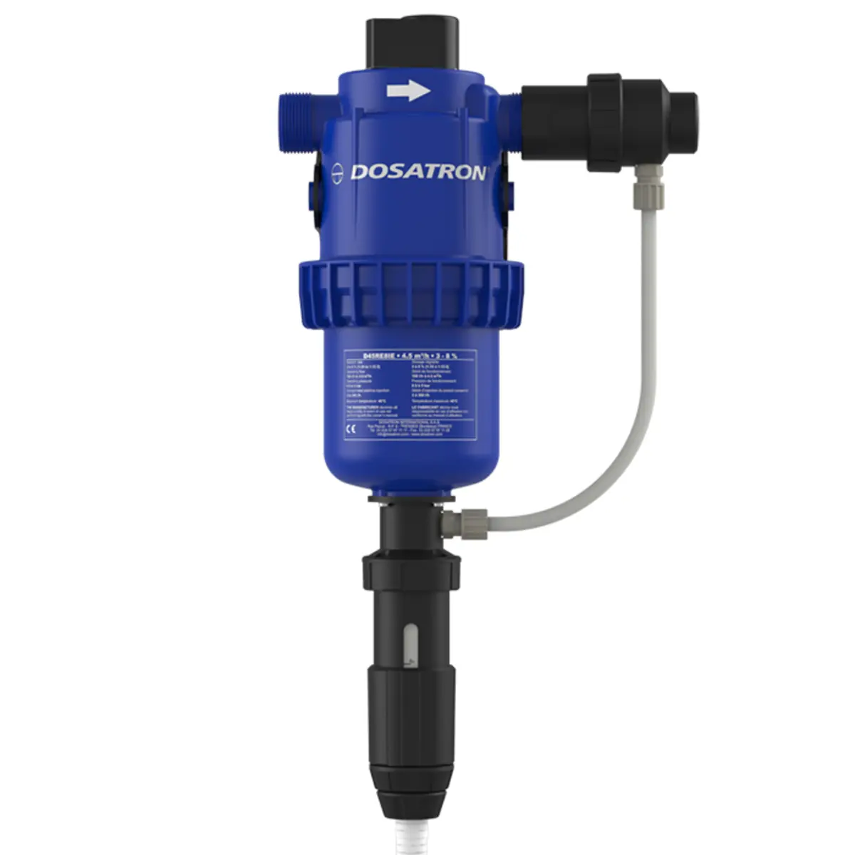Dosatron D45RE8-IE – Doseerpomp regelbaar van 3 tot 8 % met externe injectie122:454